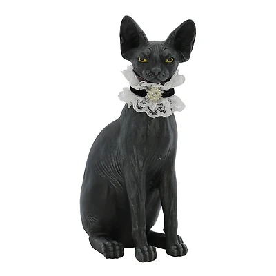 7.5" Black Sphynx Cat Tabletop Accent by Ashland®