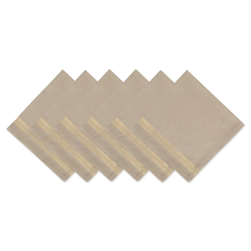 DII® Gold Sparkle Stripe Napkins, 6ct.