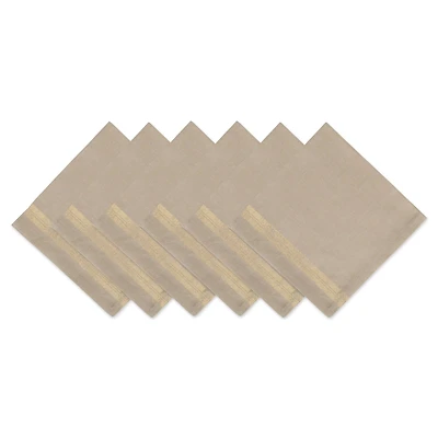 DII® Gold Sparkle Stripe Napkins, 6ct.