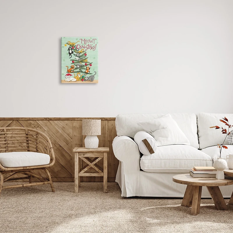 Stupell Industries Meowy Christmas Cats Canvas Wall Art