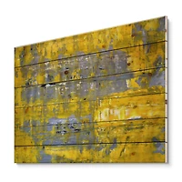 Designart - Yellow Meets Grey Abstract Art I