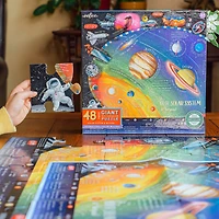 eeBoo Our Solar System & Beyond 48 Piece Giant Puzzle with Poster