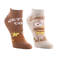 Peanuts® Cozy 2 Pair Adult Ankle Sock Set