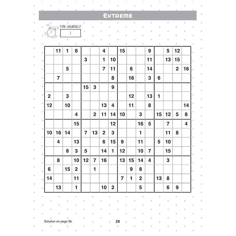 Dover Publications Creative Brain Games Extreme Sudoku Book