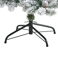 5ft. Unlit Flocked Livingston Fir Artificial Christmas Tree with Pine Cones