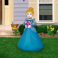3.5ft. Airblown® Inflatable Cinderella with Birthday Present