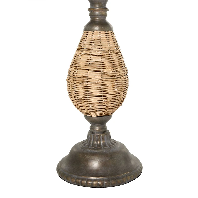 Brown Iron Farmhouse Accent Table, 22" x 15" x 15"