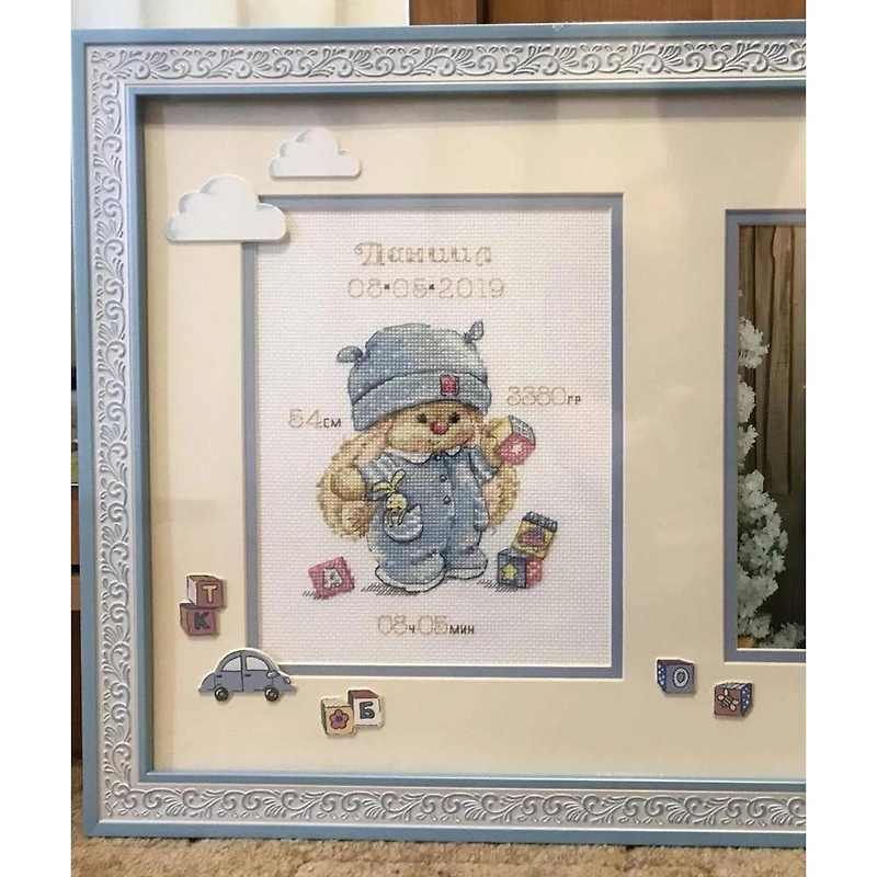 Alisa Rabbit Mi Baby Boy Cross Stitch Kit