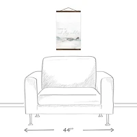 Stay Awhile Abstract Teak Hanging Canvas