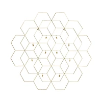 Honey Can Do Gold Hanging Photo Display Holder with Clips