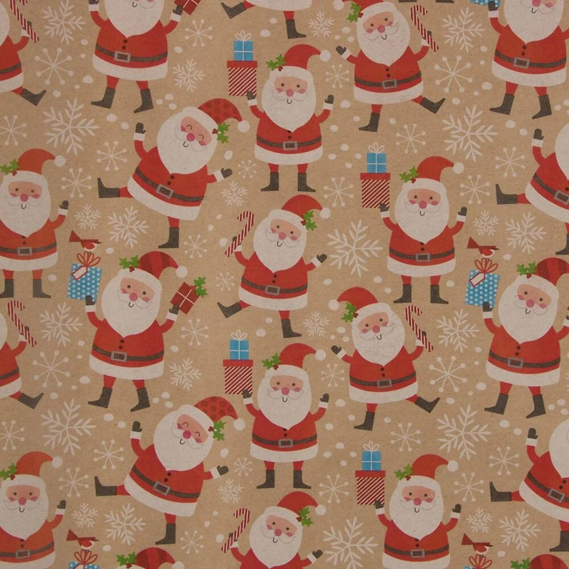 JAM Paper Kids Kraft Christmas Gift Wrap Set, 5ct.