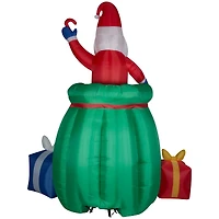 10ft. Airblown® Inflatable Giant Animated Santa in a Gift Bag
