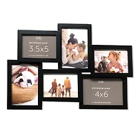 Expressions™ 6 Opening Black Collage Frame by Studio Décor®