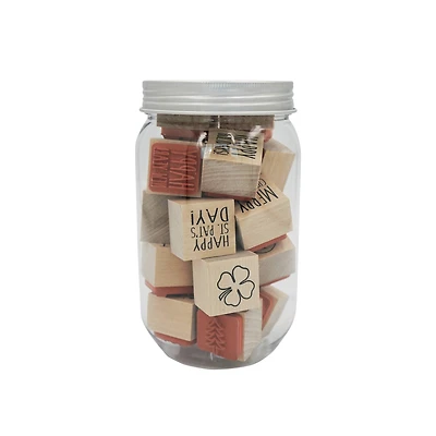 All Holiday Jar of Wood Stamps by Recollections™