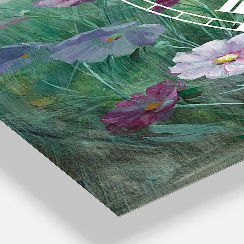 Designart Flower Field 3 Panel Farmhouse Wall Clock