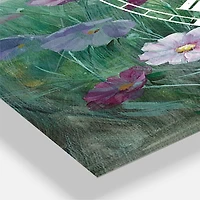 Designart Flower Field 3 Panel Farmhouse Wall Clock