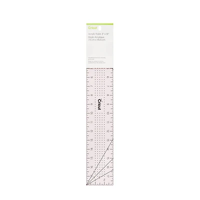 Cricut® Rose Acrylic Ruler, 3" x 18"
