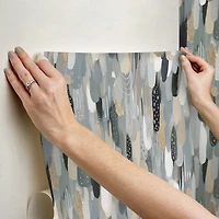 RoomMates Neutral Brushstroke Peel & Stick Wallpaper