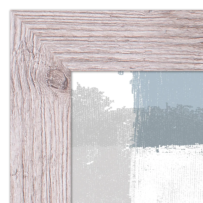 Painterly Blue Abstract Wall Print in Western Frame