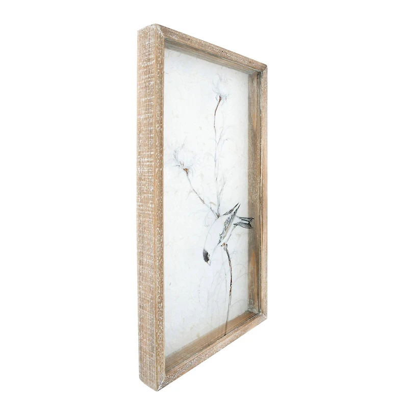 Hello Honey® 19" Wood Shadowbox Frame Birds on Branches Wall Décor, 2ct.