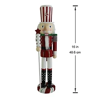 16" Red & White Peppermint Nutcracker by Ashland®