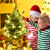 Costway 2ft. Pre‑Lit Tabletop Fir Artificial Christmas Tree with Timer LED Lights