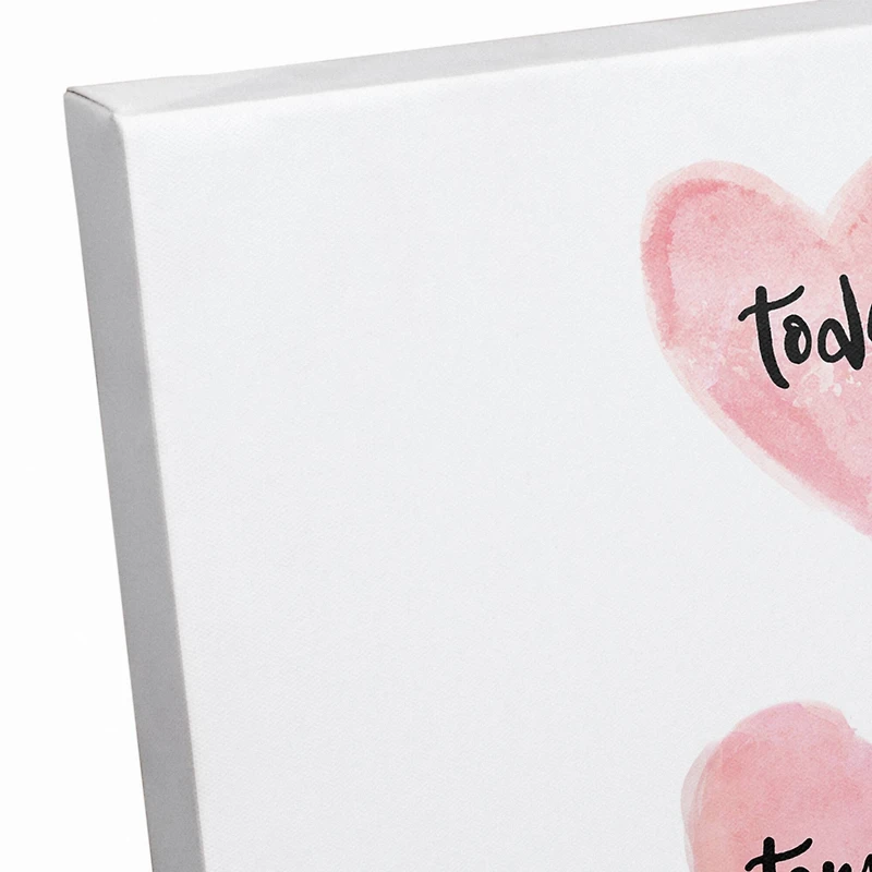Today, Tomorrow, Always Hearts Canvas Wall Art