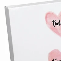 Today, Tomorrow, Always Hearts Canvas Wall Art