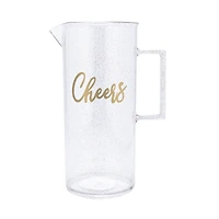 1.4L Gold & Pink Glitter Pitcher by Ashland®