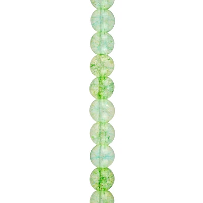 12 Pack: Light Green Dyed Quartz Round Beads, 8mm by Bead Landing™