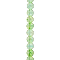 12 Pack: Light Green Dyed Quartz Round Beads, 8mm by Bead Landing™
