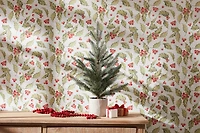 2 Pack 24" Unlit Pine Artificial Christmas Tree in Plastic Pot