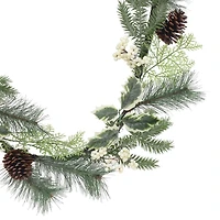 6ft. Green & Cream Mixed Pine, Berry & Pinecone Garland by Ashland®