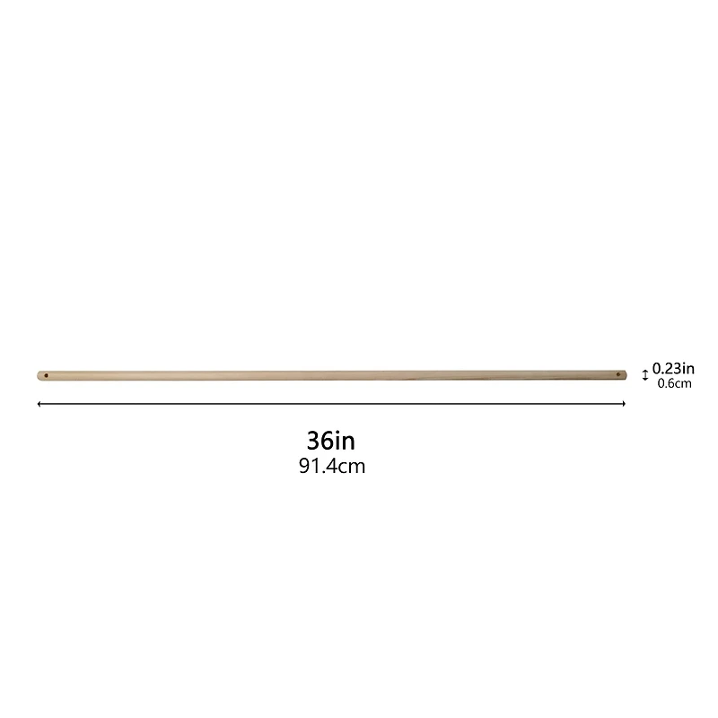 36" Natural Pre-Drilled Wood Dowel by Loops & Threads®