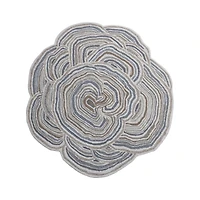 Hello Honey® Round Wool and Cotton Tufted Organic Shaped Rug