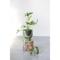Hello Honey® 10" Stoneware Planter with Abstract Design