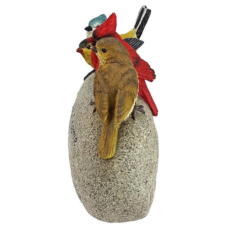 Design Toscano 8" Birdy Welcome Garden Stone Statue