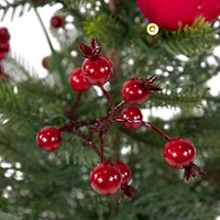 2ft. Pre-Lit Potted Mixed Pine, Berry & Cardinals Christmas Tree, Warm White LED Lights