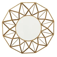 32" Gold Glam Metal Wall Mirror