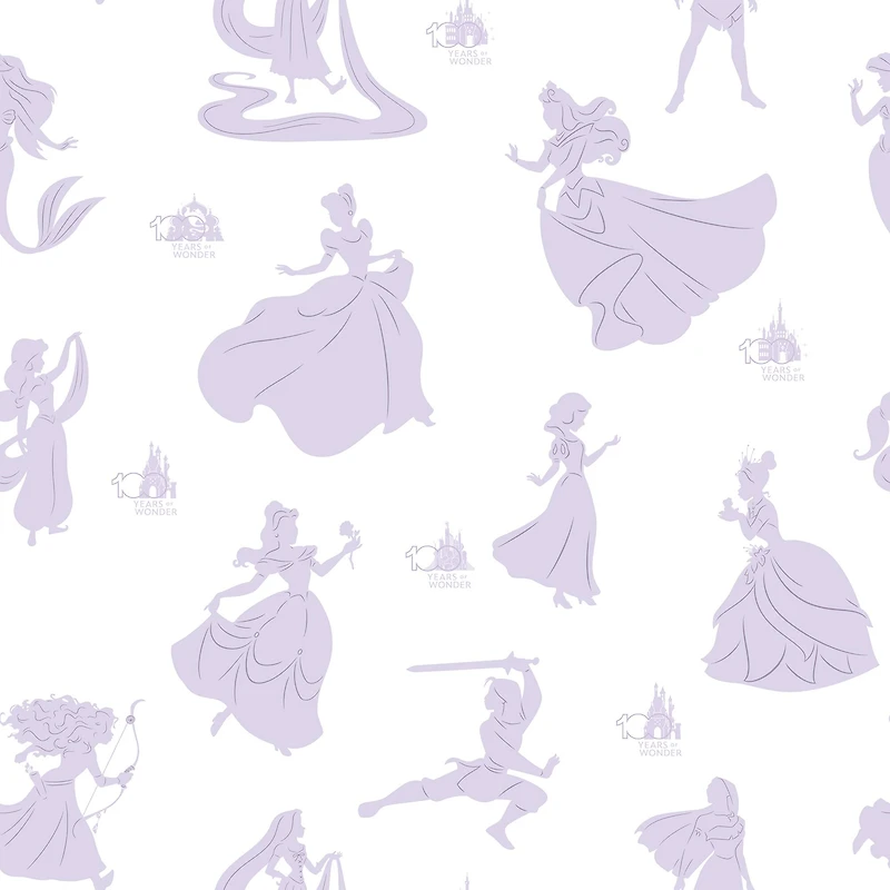 RoomMates Disney 100th Anniversary Princesses Peel & Stick Wallpaper