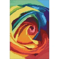 Crafting Spark Diamond Painting Kit Wizardi Rainbow Rose