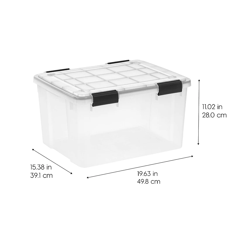 Iris® 44qt. Clear Plastic Storage Bins, 4ct.