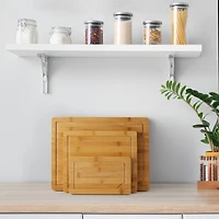 JoyJolt® 3-Piece Bamboo Cutting Board Set