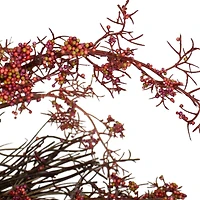 24" Fall Harvest Burgundy Berry Wreath