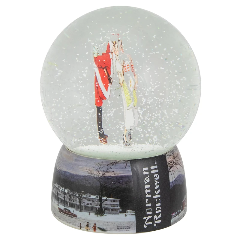 6.5" Norman Rockwell Christmas Surprise Snow Globe