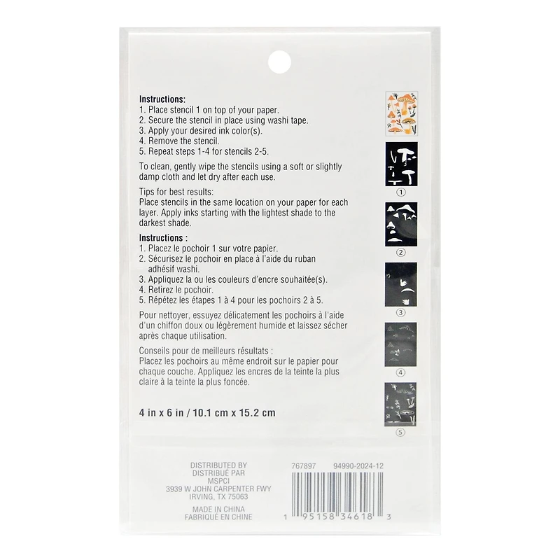 Mushroom Layering Stencils by Recollections