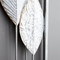 Silver Iron Leaves Wall Decoration