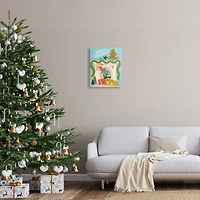 Stupell Industries Whimsical Fireplace Merry Christmas Canvas Wall Art