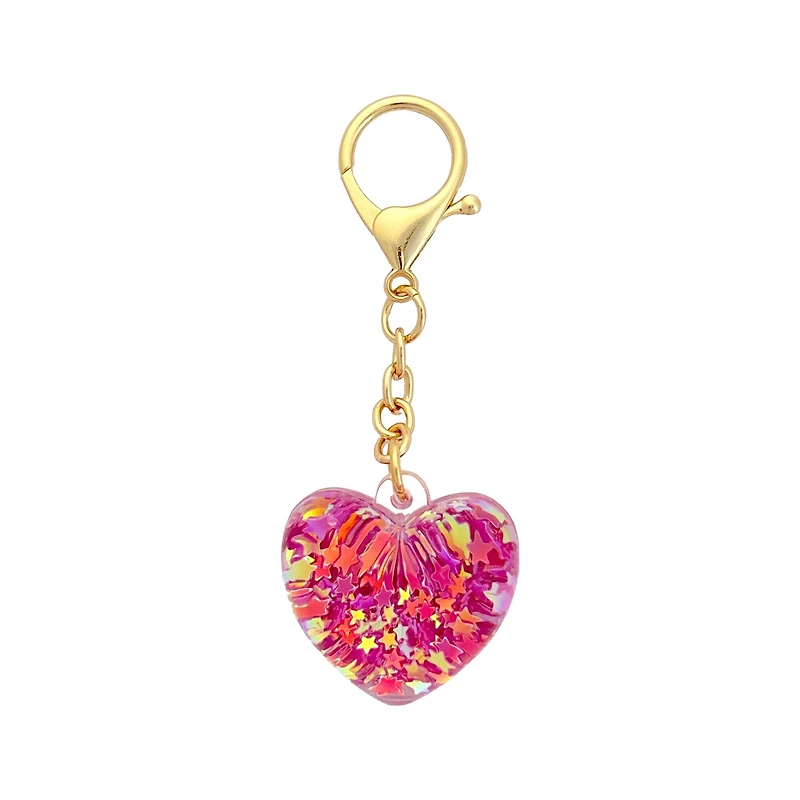 Blue Moon Studio™ Pink Shaker Heart Bag Charm