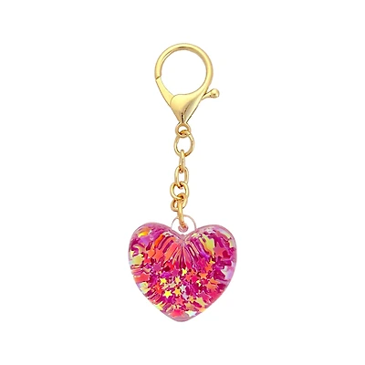Blue Moon Studio™ Pink Shaker Heart Bag Charm